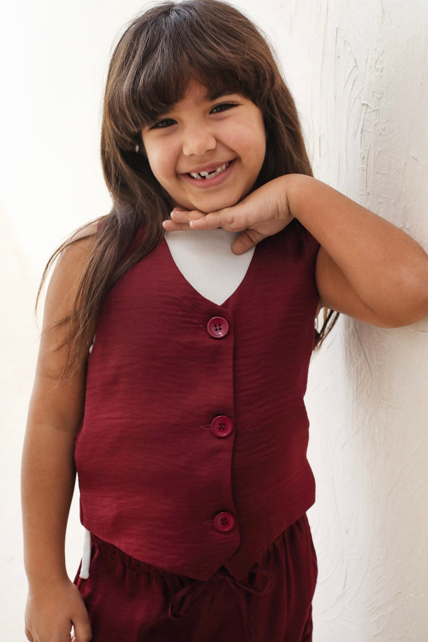 The Flowy Edit Set Burgundy - Kids