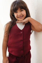 The Flowy Edit Set Burgundy - Kids
