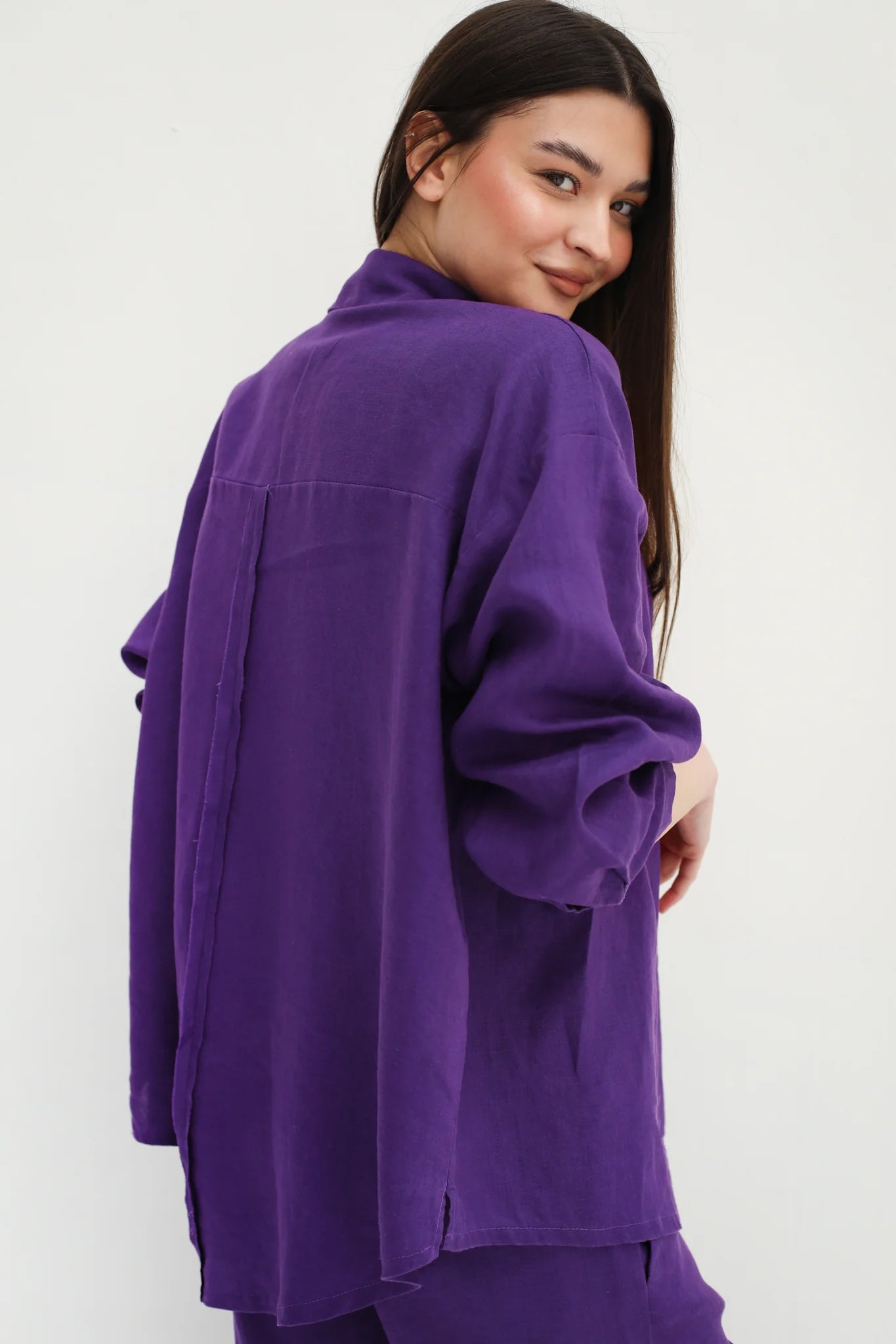 Tamaa edit Linen Shirt - Purple