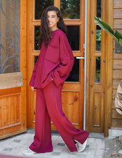 Out-Stitched Burgundy set- Adults