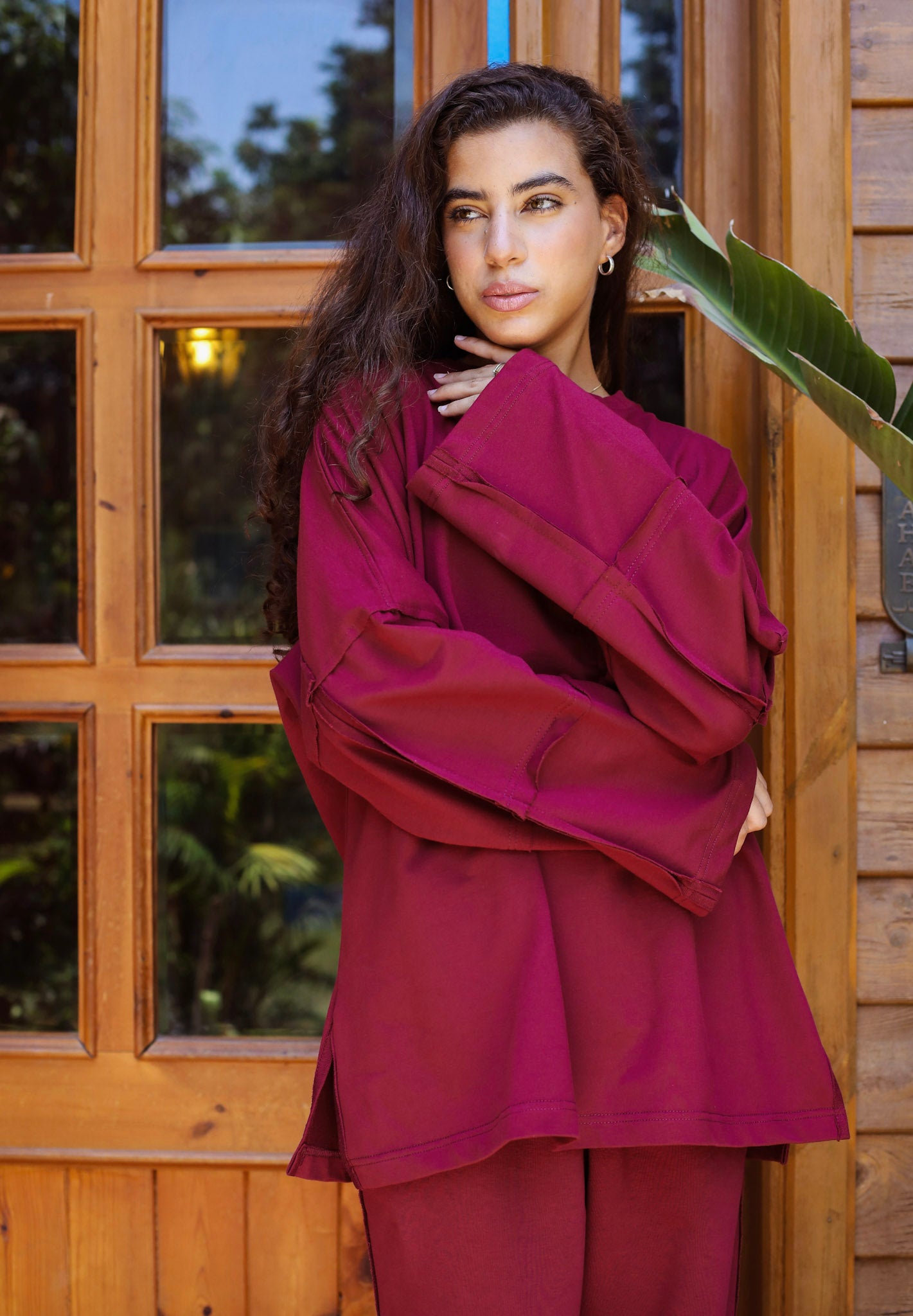 Out-Stitched Burgundy set- Adults