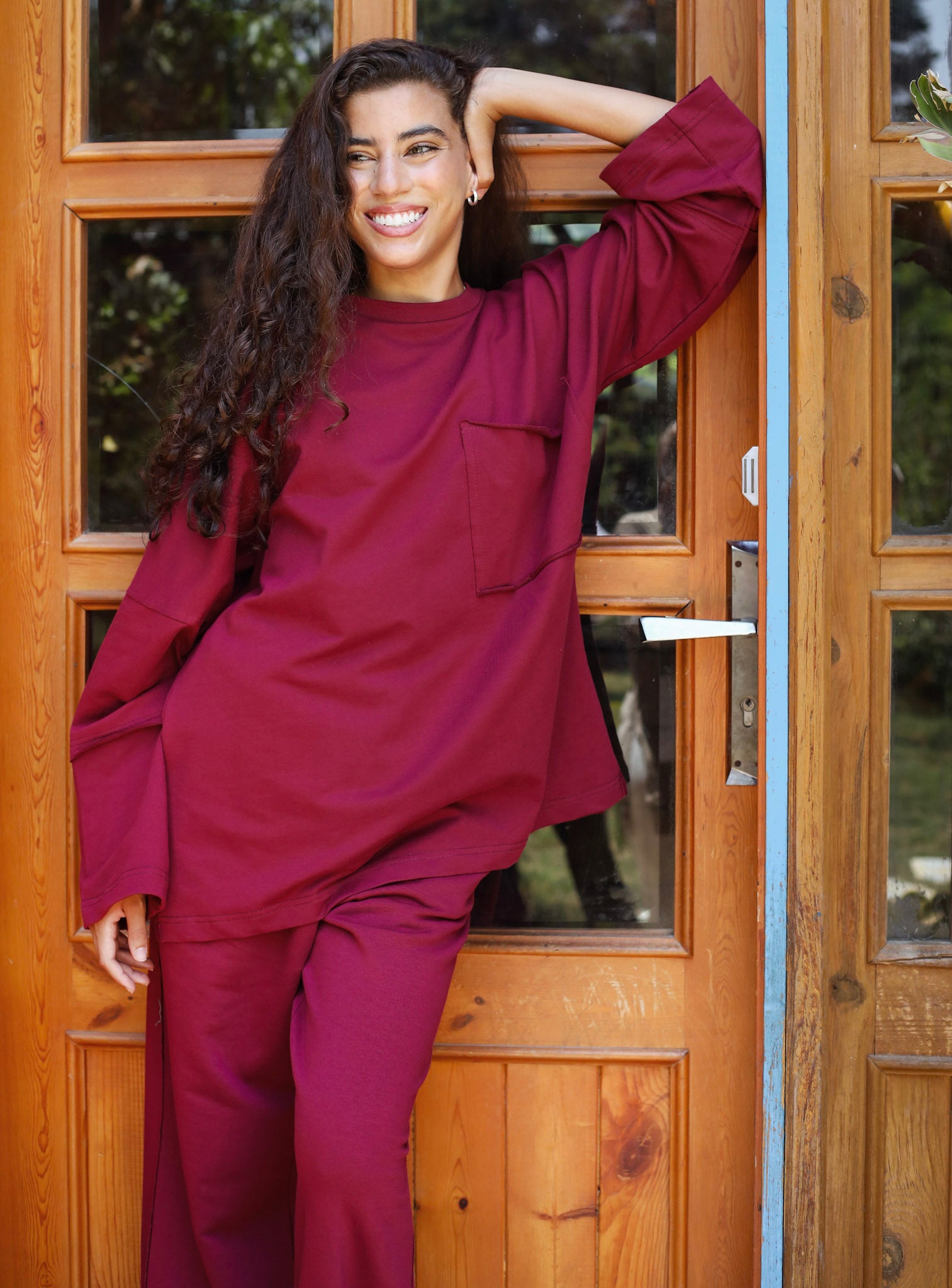 Out-Stitched Burgundy set- Adults