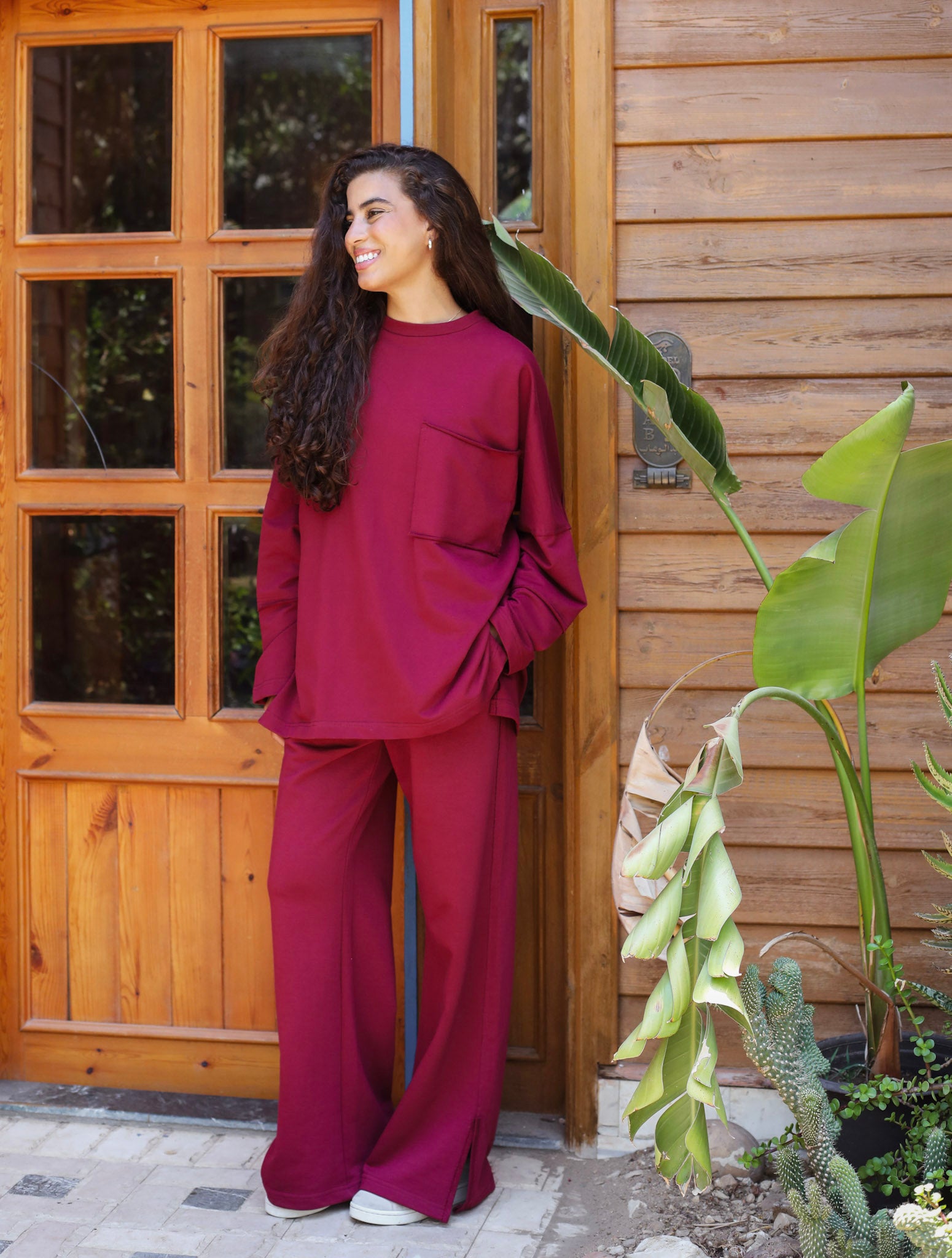 Out-Stitched Burgundy set- Adults