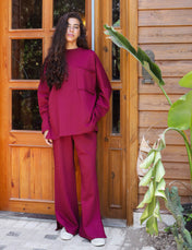 Out-Stitched Burgundy set- Adults