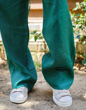 The Fit Linen set - Emerald Green