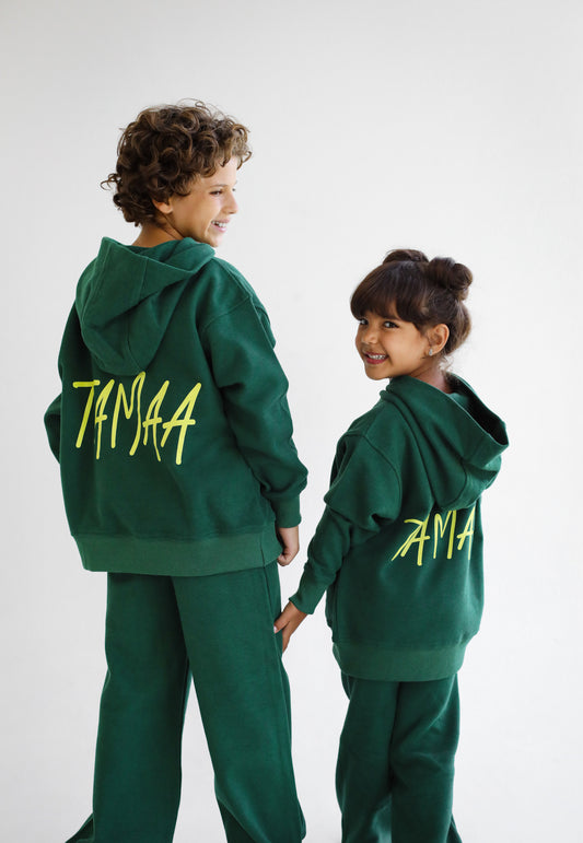 Timeless Hooded Set Green - Kids