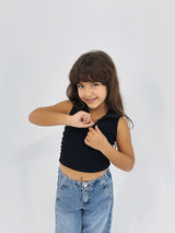 Zipit Tank Top Black - Kids