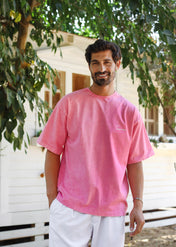 Pink Crew Tshirt- Adults