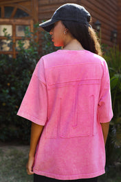 Pink Crew Tshirt- Adults