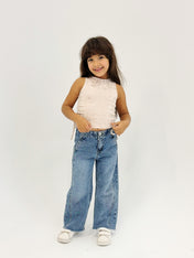 Adjustable Gilded Tank Top Beige - Kids