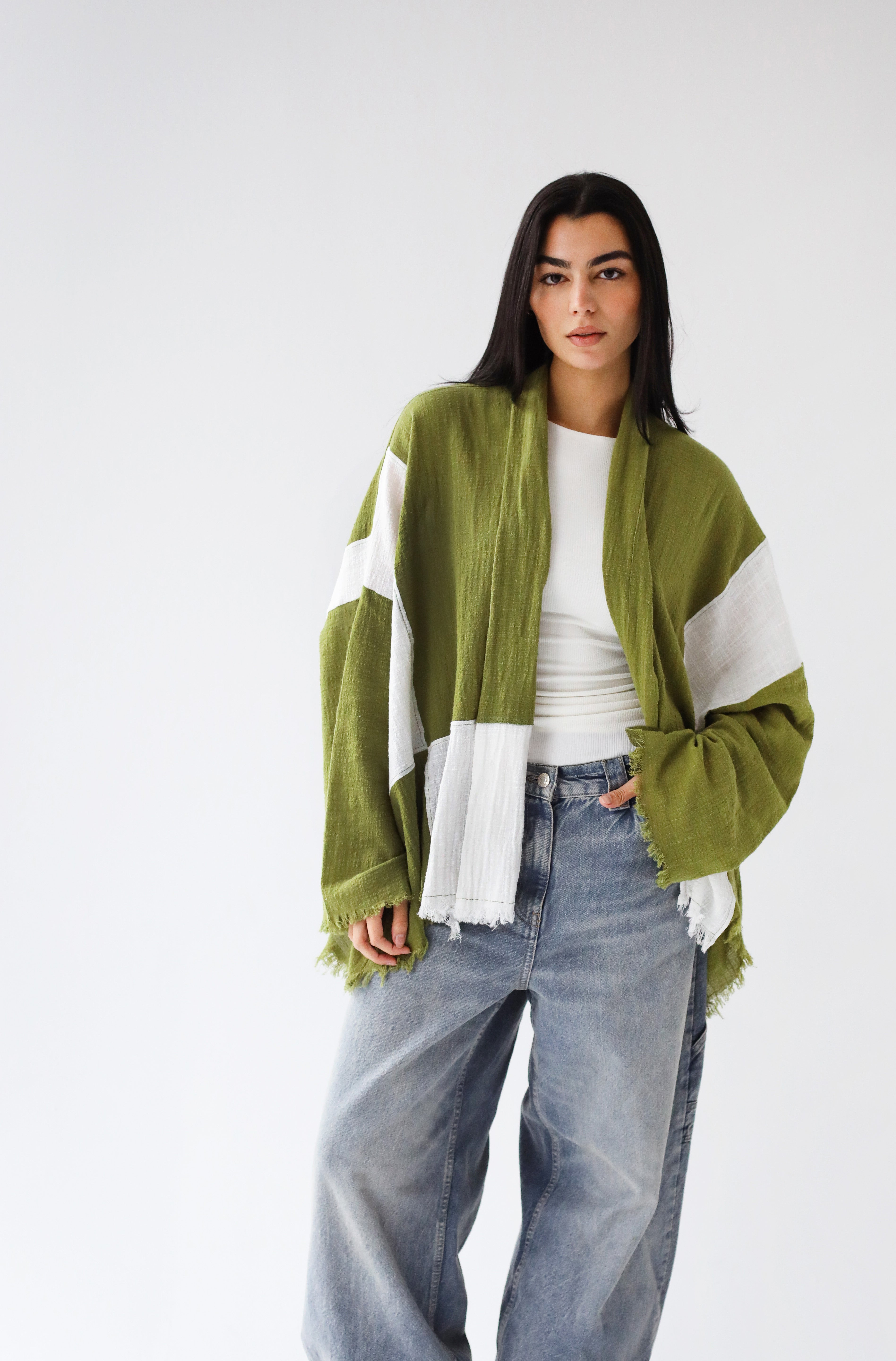 The Nexa Kimono Olive Green - Adults