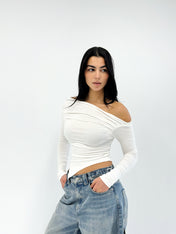 Shoulder Tank Top White - Adults