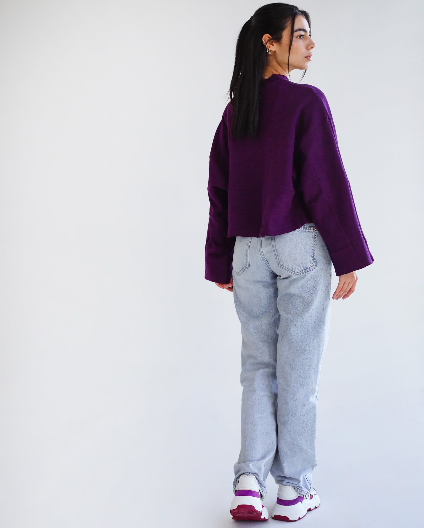 Purple Patterned Sweater - Adults