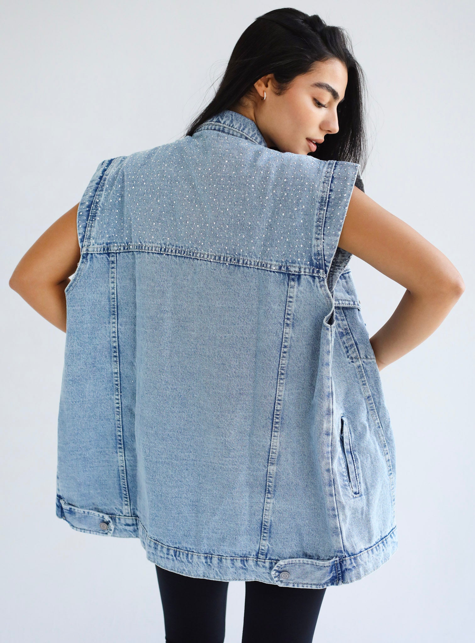 Bling Denim Vest- Adults