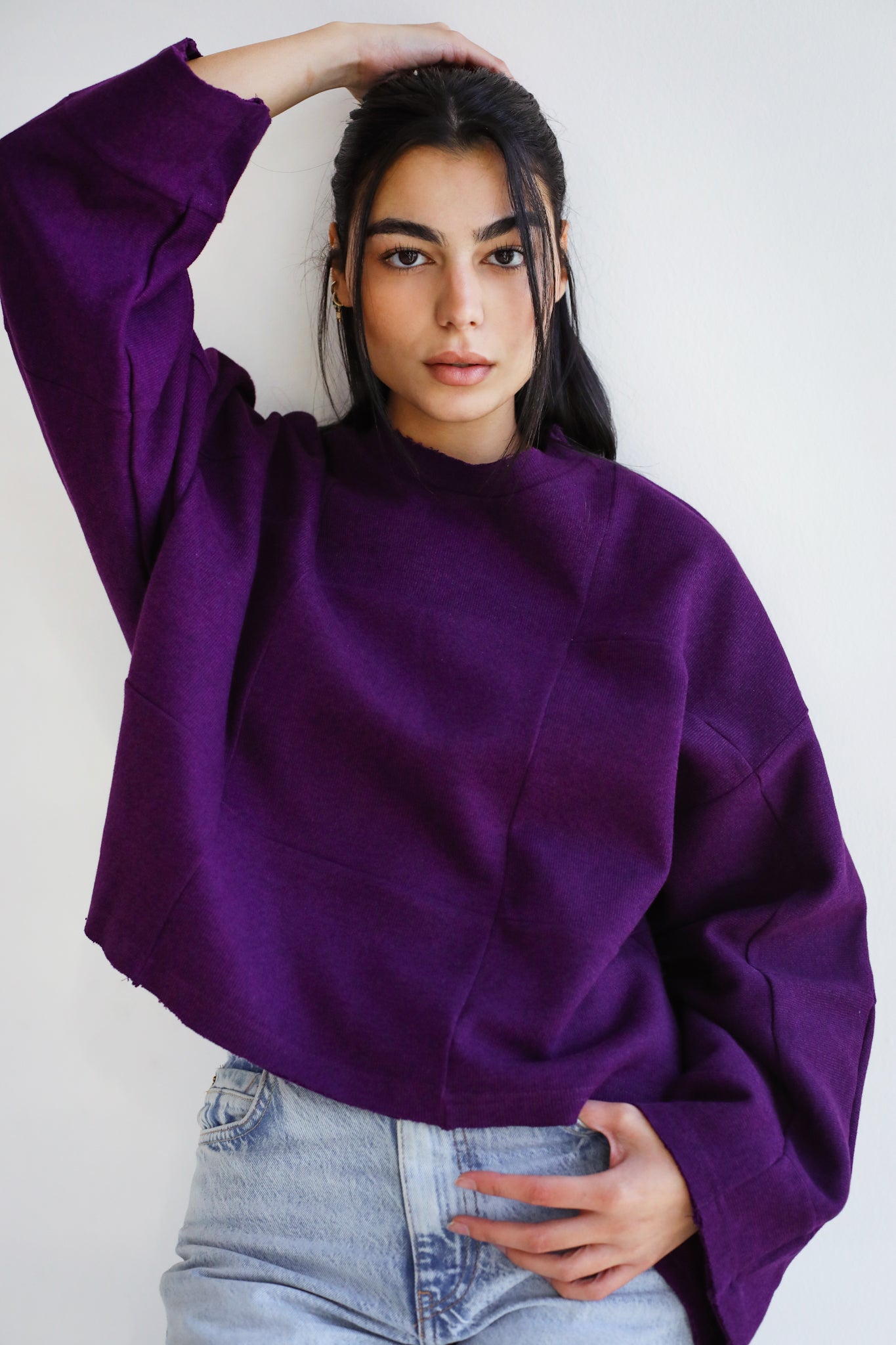 Purple Patterned Sweater - Adults