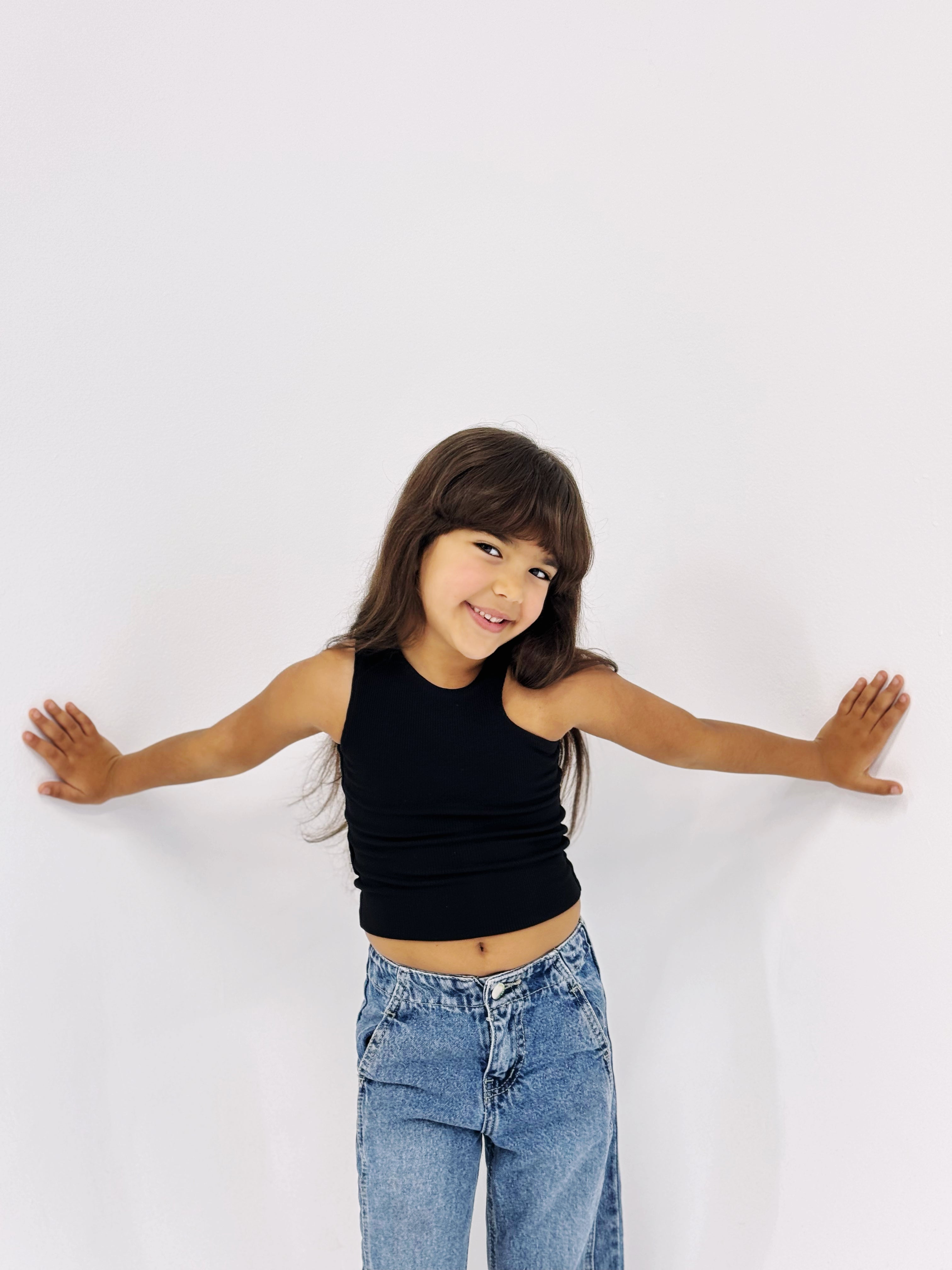 Cutout Tank Top Black - Kids