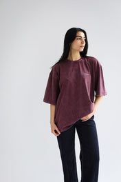 Burgundy Crew T-shirt - Adults