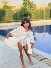White Fringes Coverup/Kimono