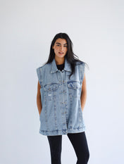Bling Denim Vest- Adults