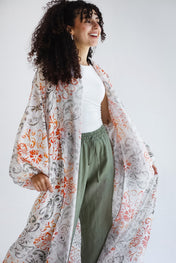Seaside Kimono- Olive Orange