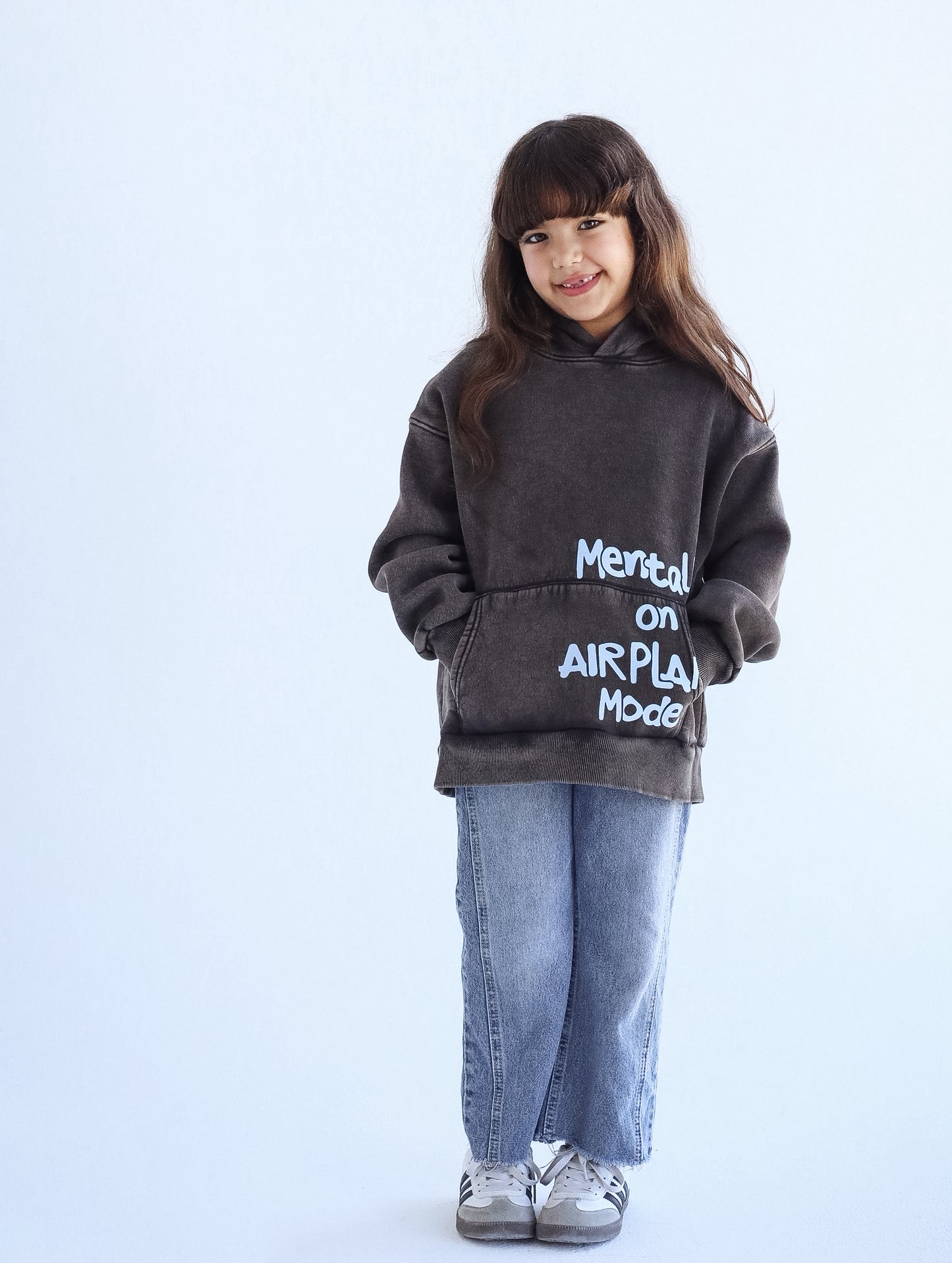 Airplane Mode Brown Hoodie - Kids