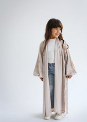 Skye Gilded Beige Kimono - Kids