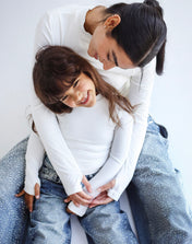 High Neck White Tank Top- Kids