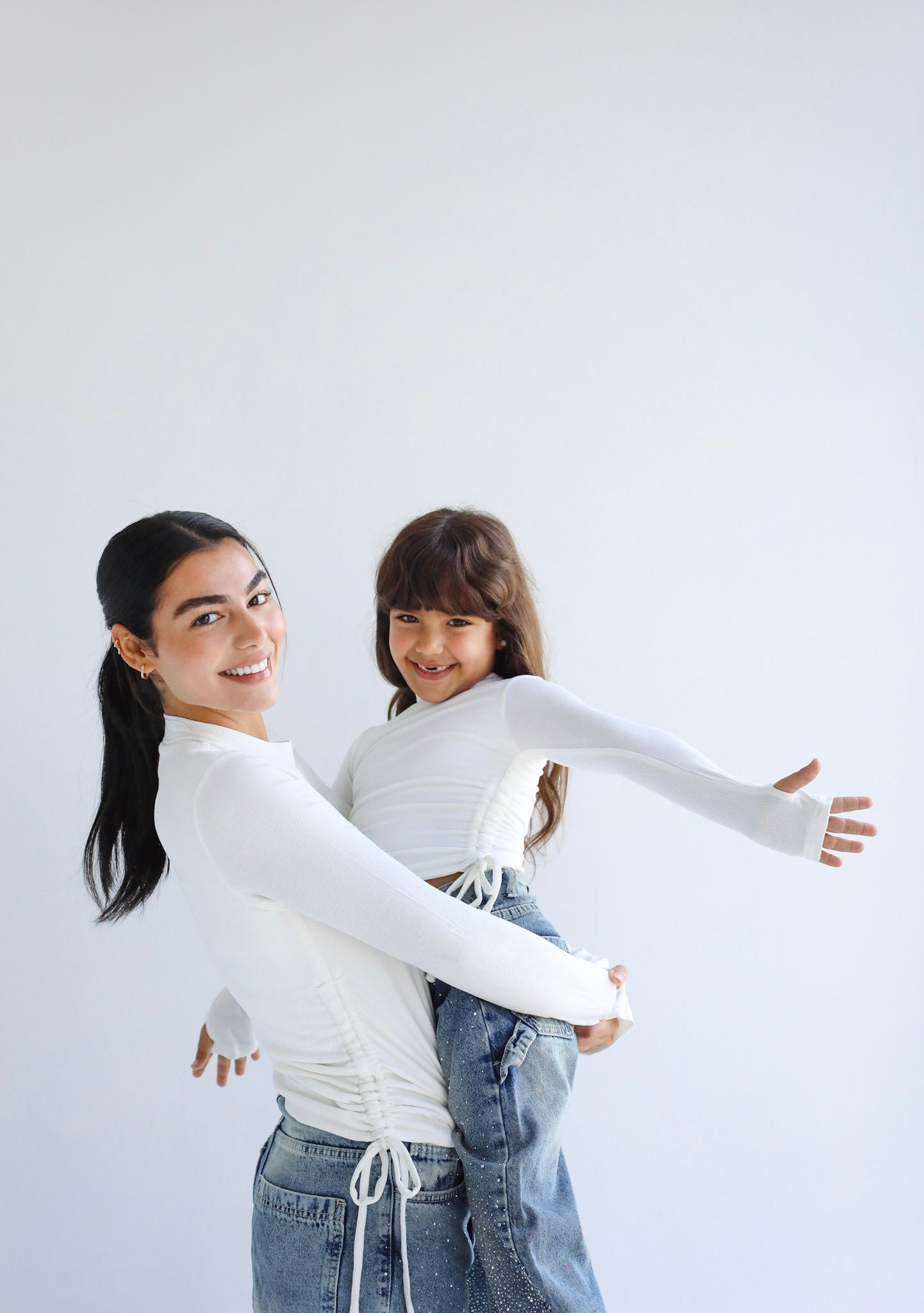 High Neck White Tank Top- Adults