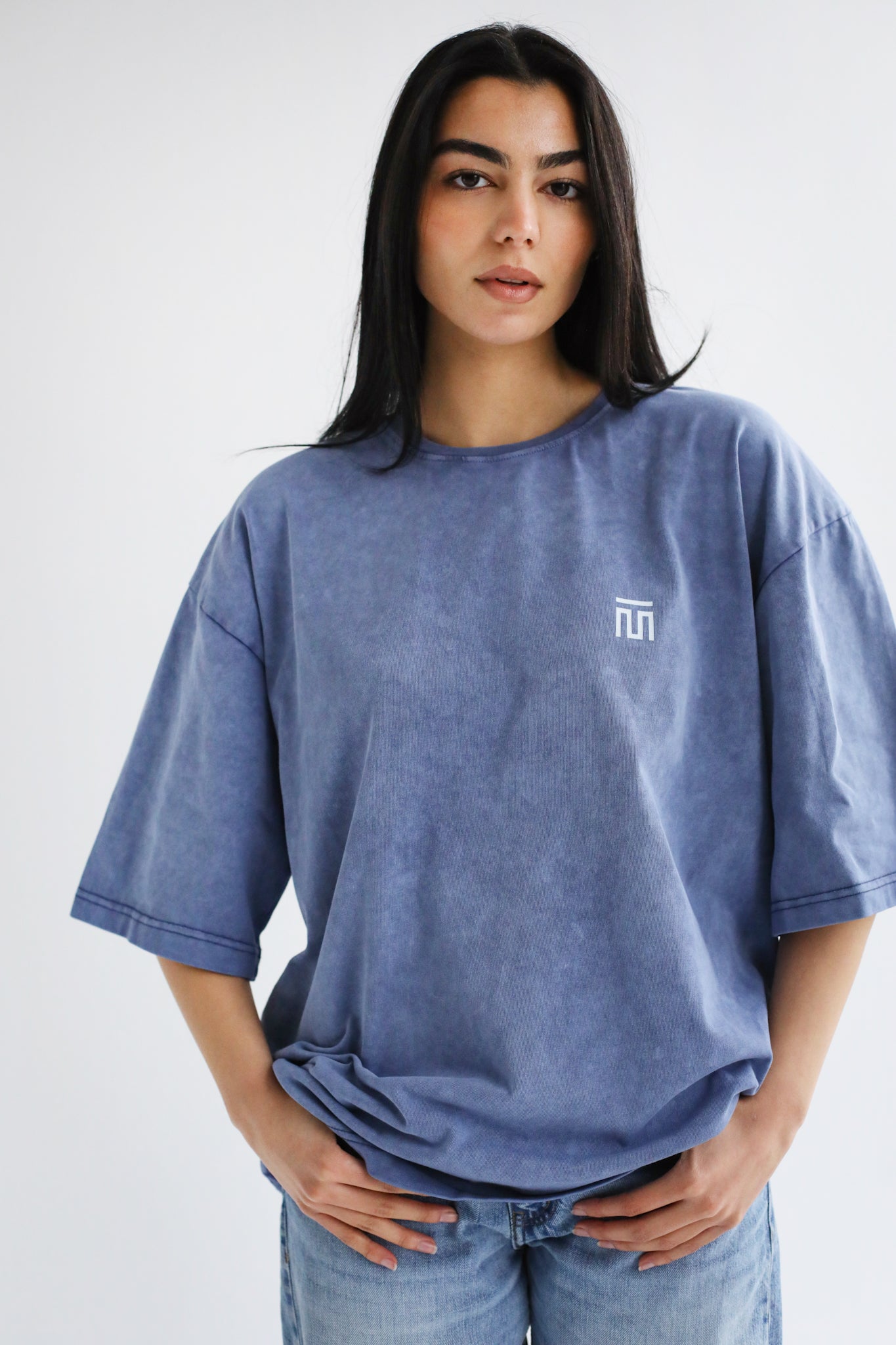Basic Washed Blue T-Shirt - Adults