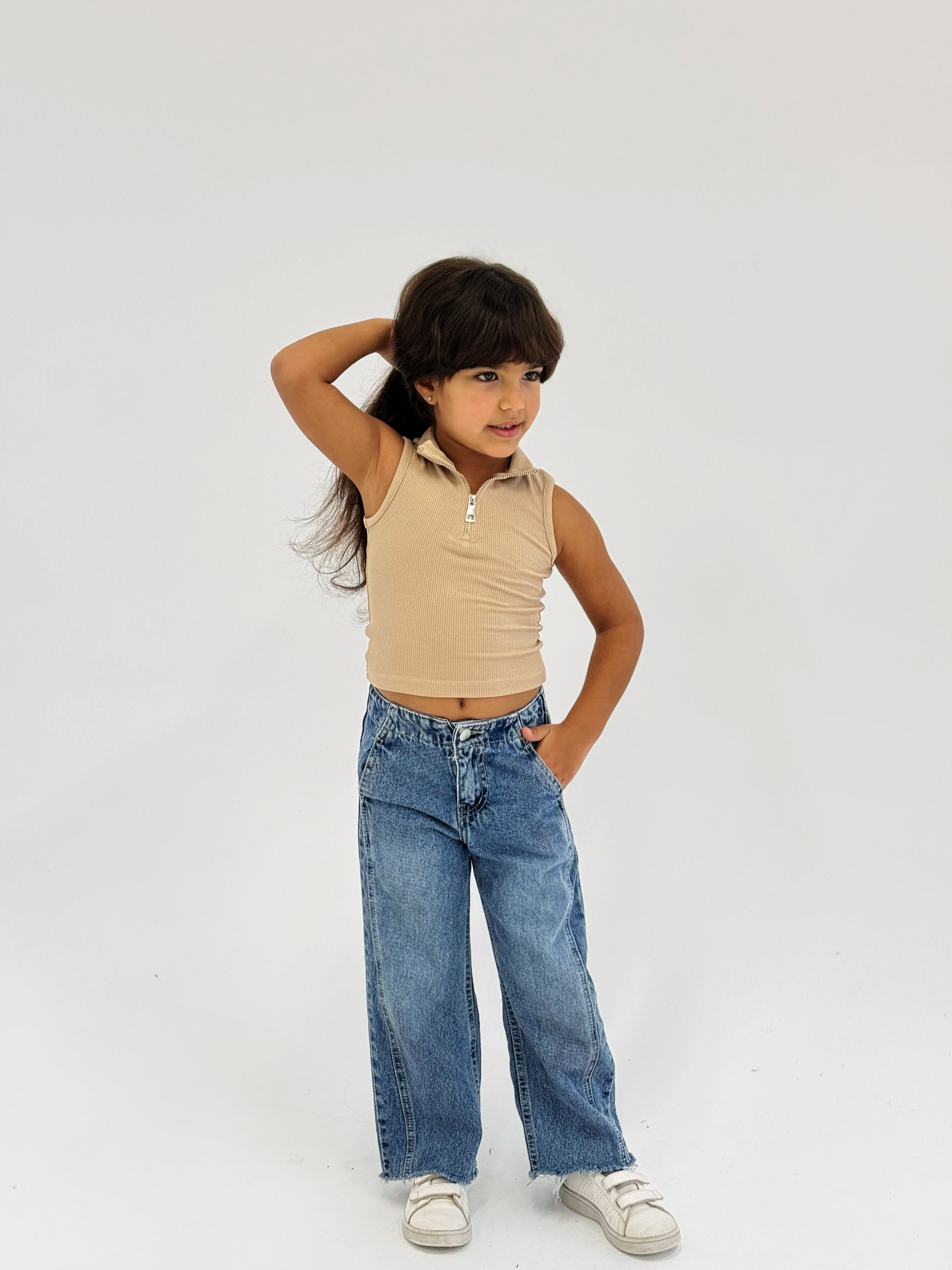 Zipit Tank Top Beige - Kids