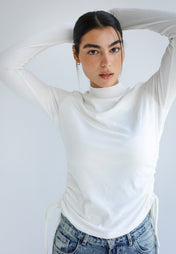 High Neck White Tank Top- Adults