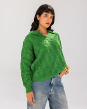 Cable Sweater Green - Adults