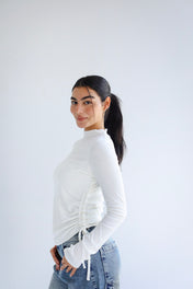 High Neck White Tank Top- Adults