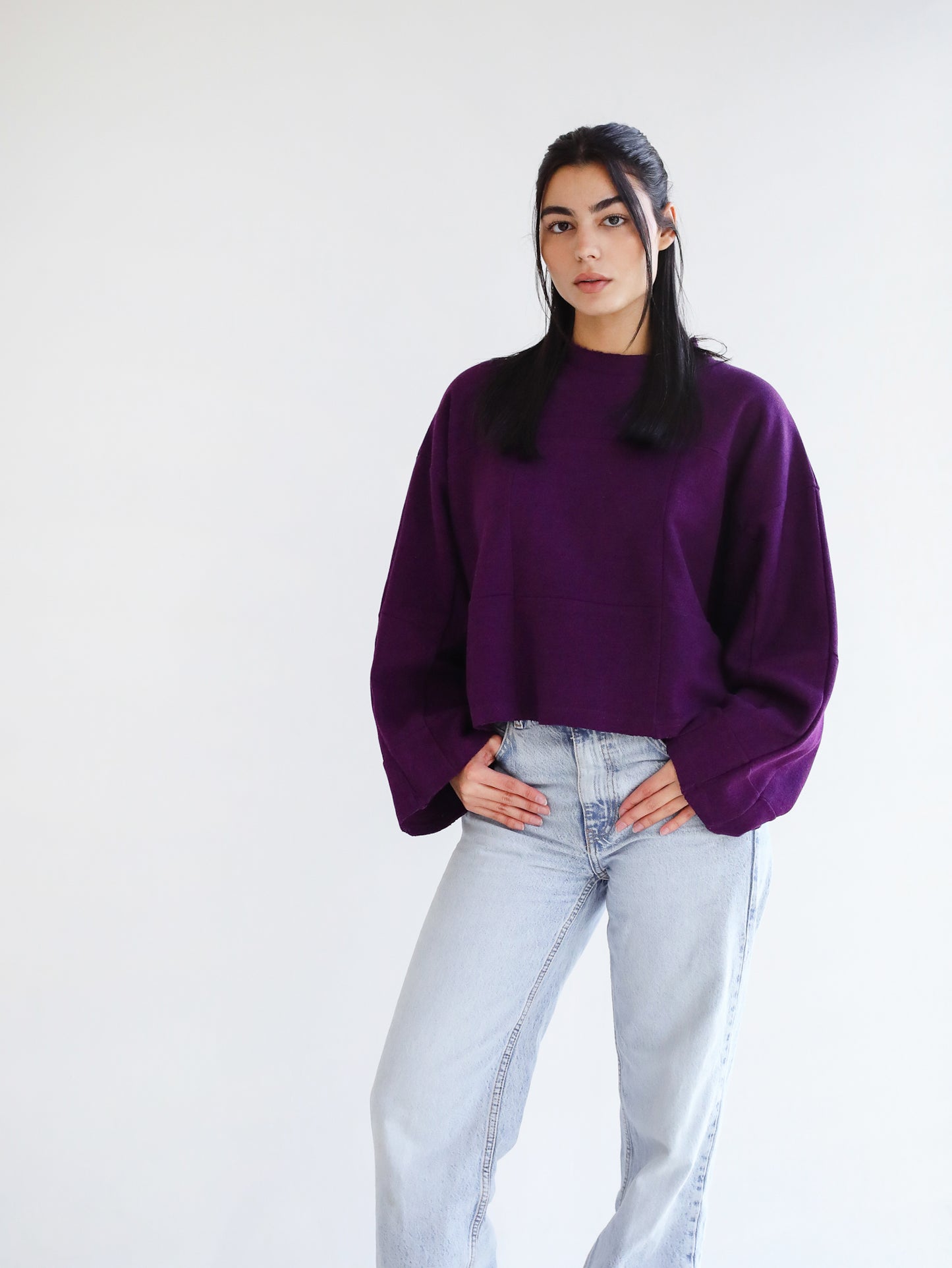 Purple Patterned Sweater - Adults