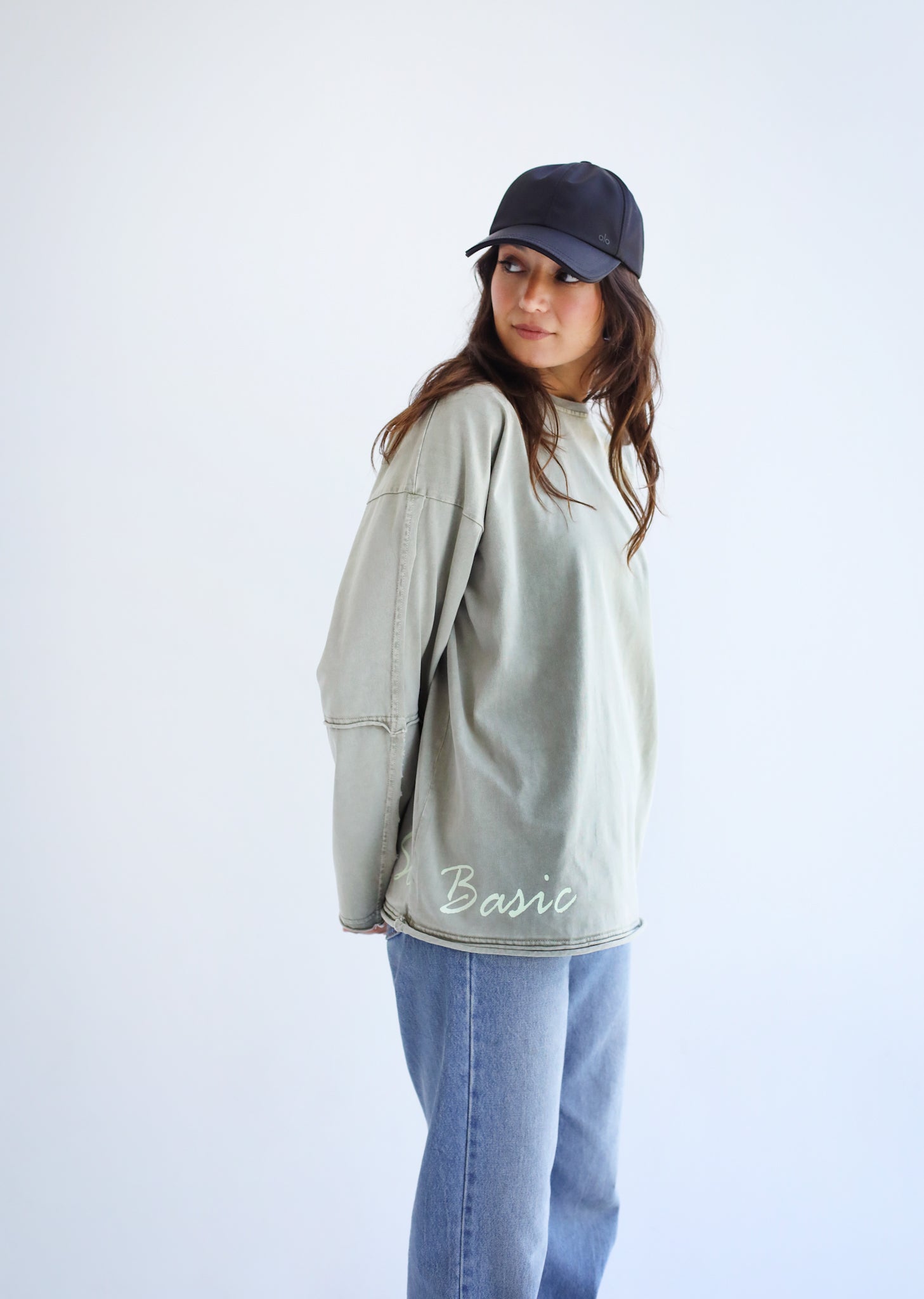 Not So Basic Tshirt-Sage Green-Adults