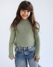 High Neck Olive Tank Top- Kids