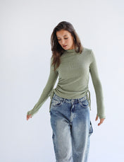 High Neck Olive Tank Top- Adults