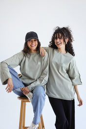 Not So Basic Tshirt-Sage Green-Adults