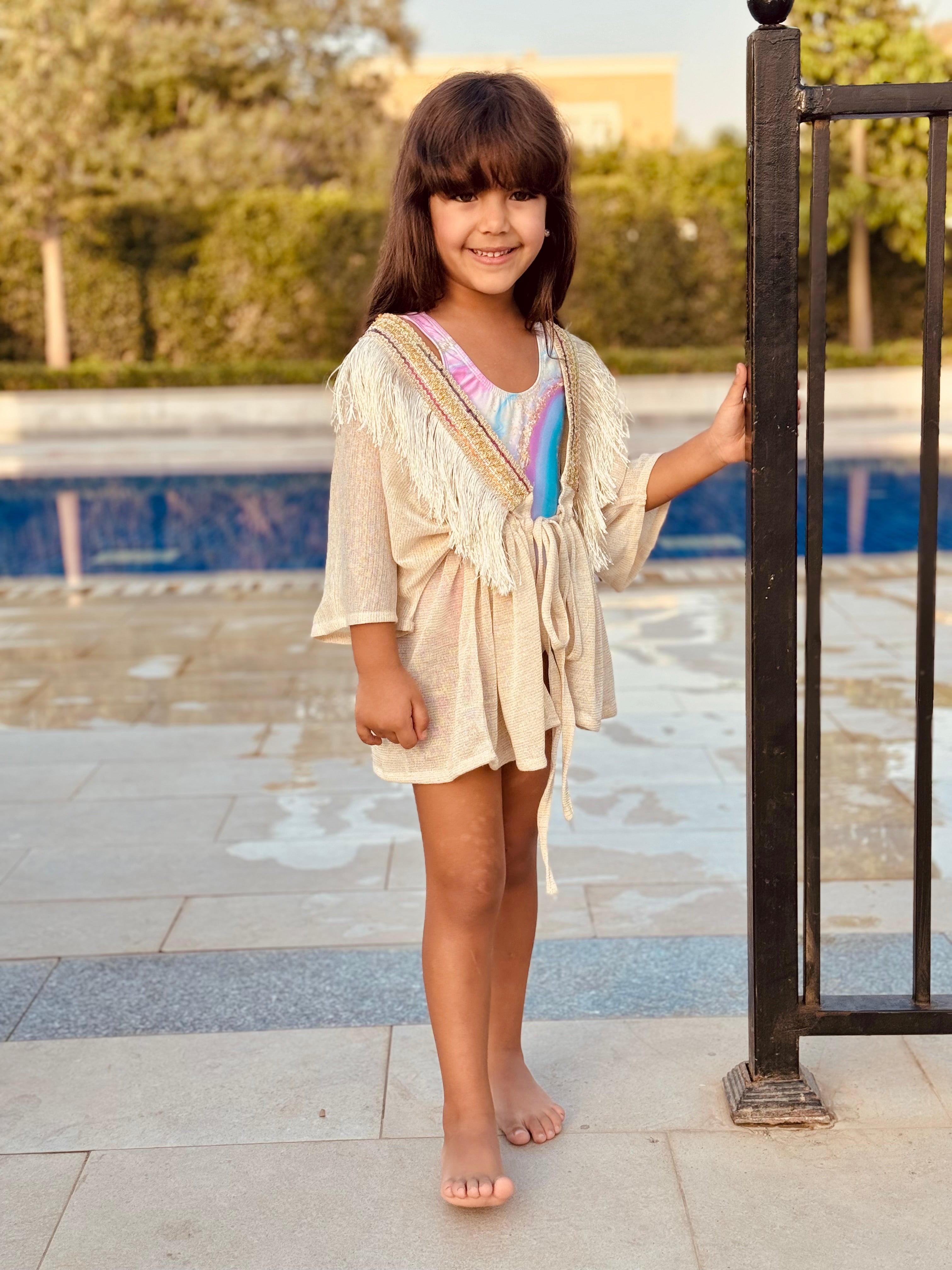 Gold Fringes Coverup/Kimono