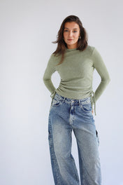 High Neck Olive Tank Top- Adults