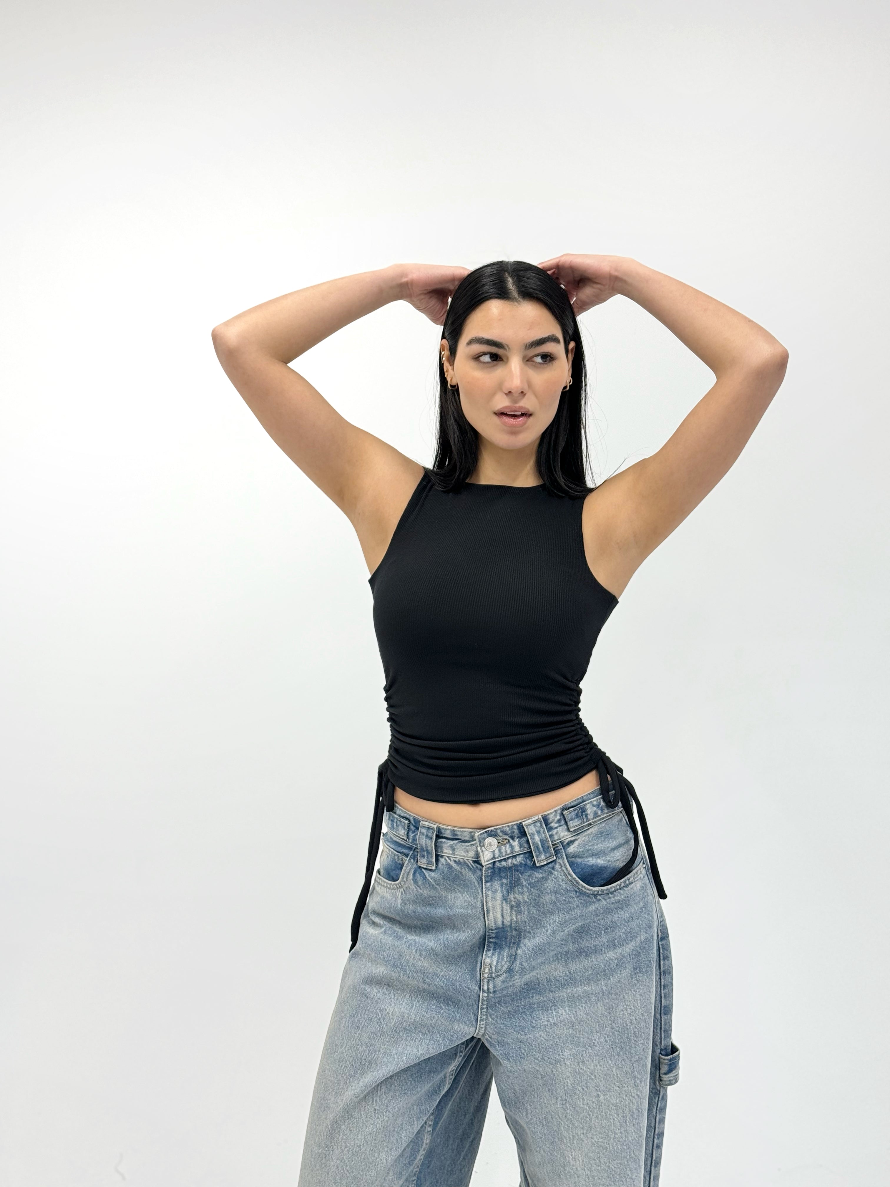 Adjustable Tank Top Black - Adults