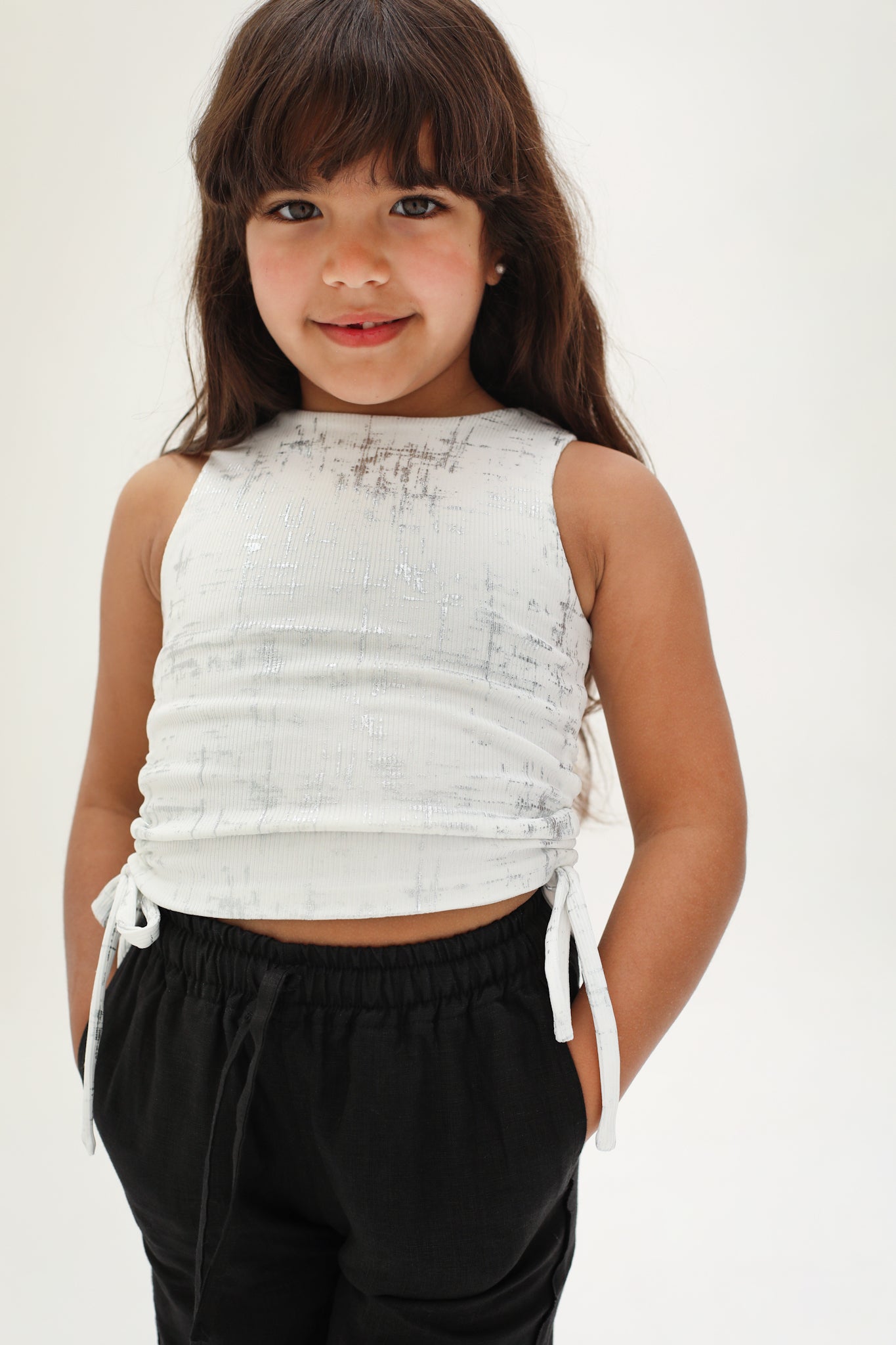 TAMAA Edit Linen Black Pants - Kids