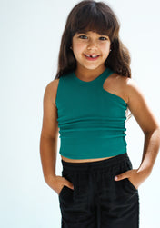 Cutout Tank top Teal-kids