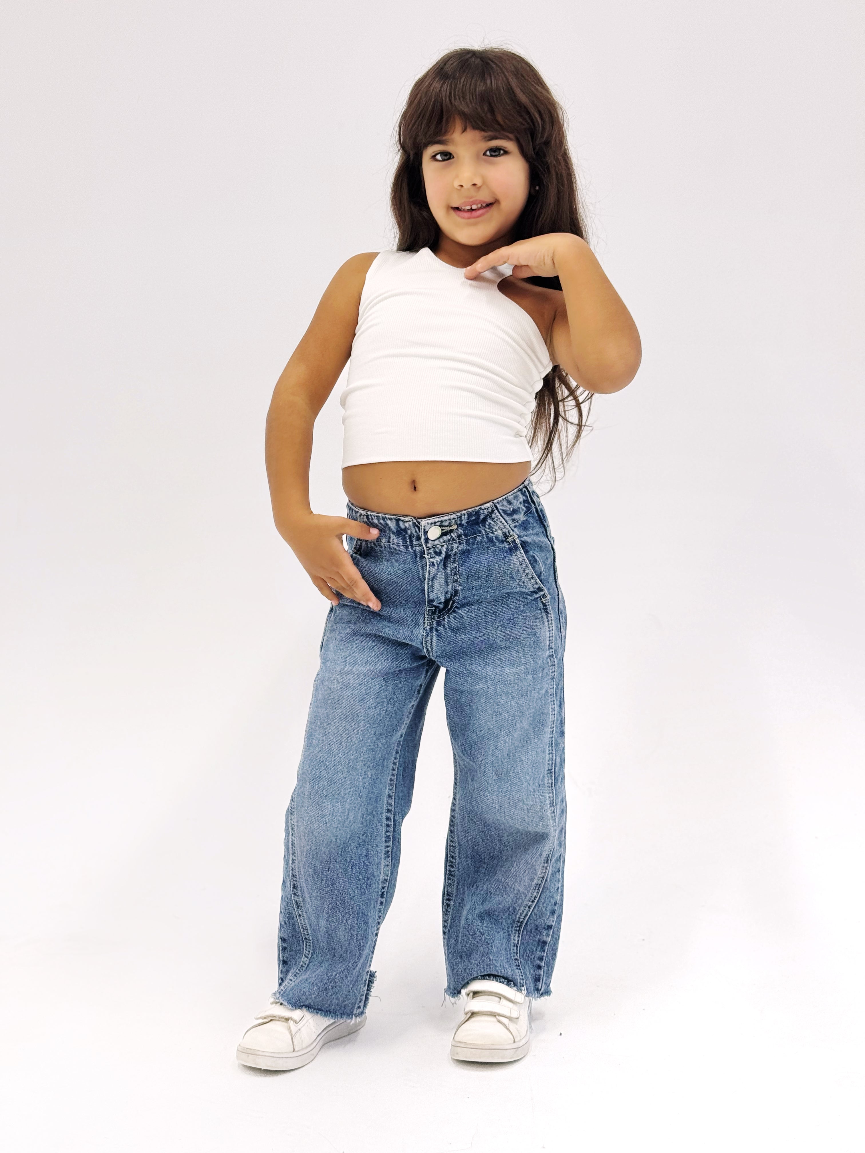 Cutout Tank Top White - Kids