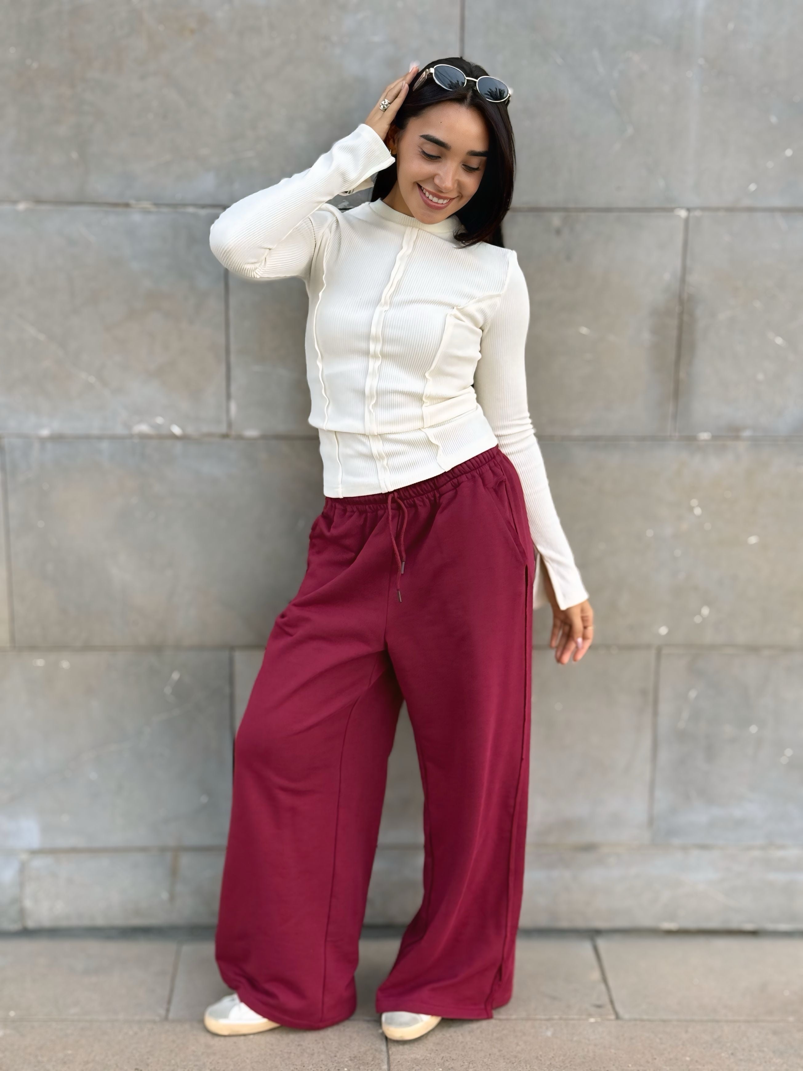 Sweat Pants Burgundy - Adults