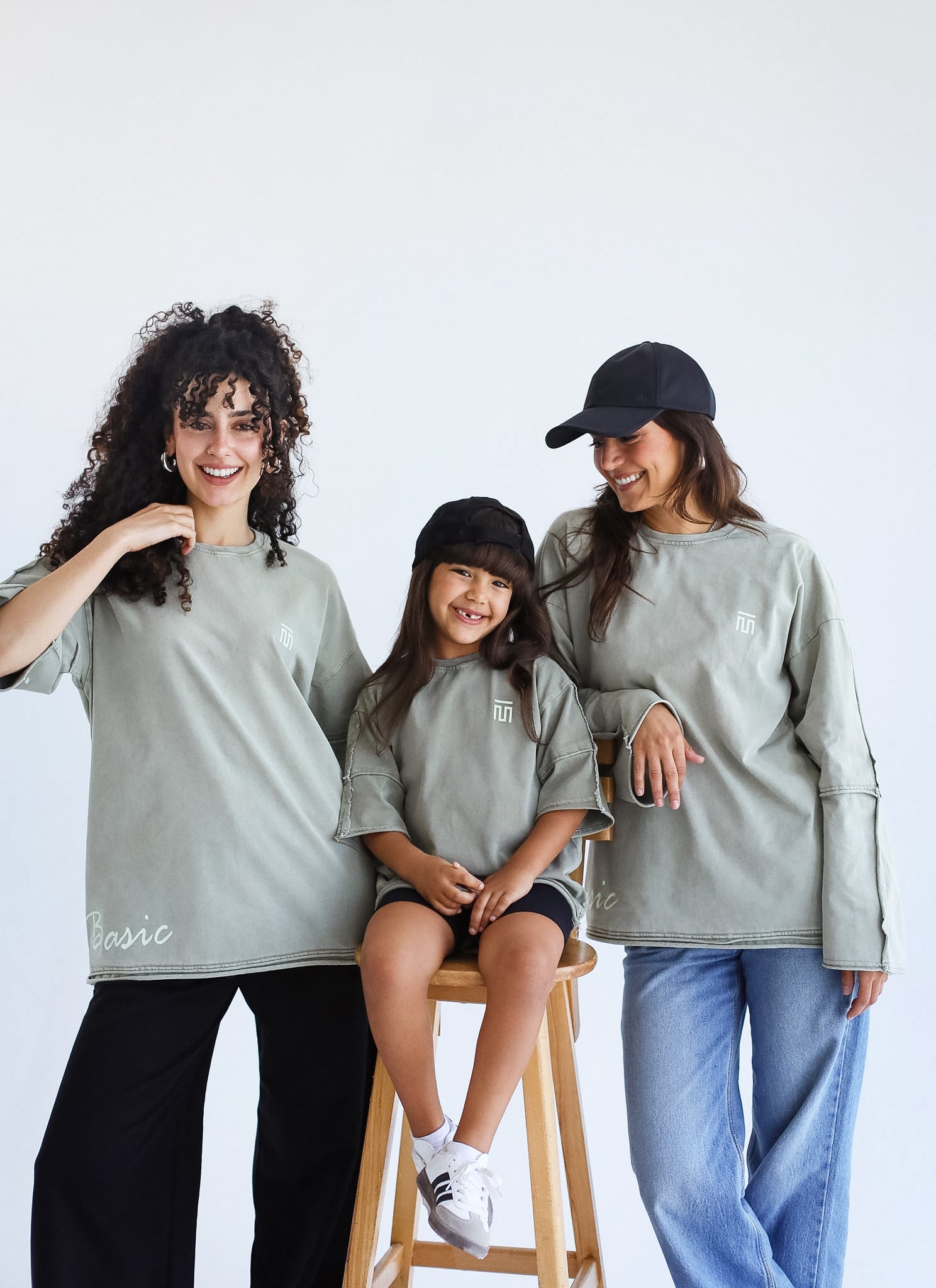 Not So Basic Tshirt-Sage Green-Kids