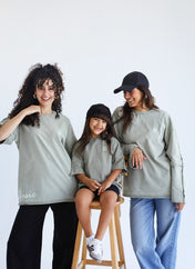 Not So Basic Tshirt-Sage Green-Kids