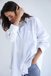 The Essential linen White Shirt - Adults