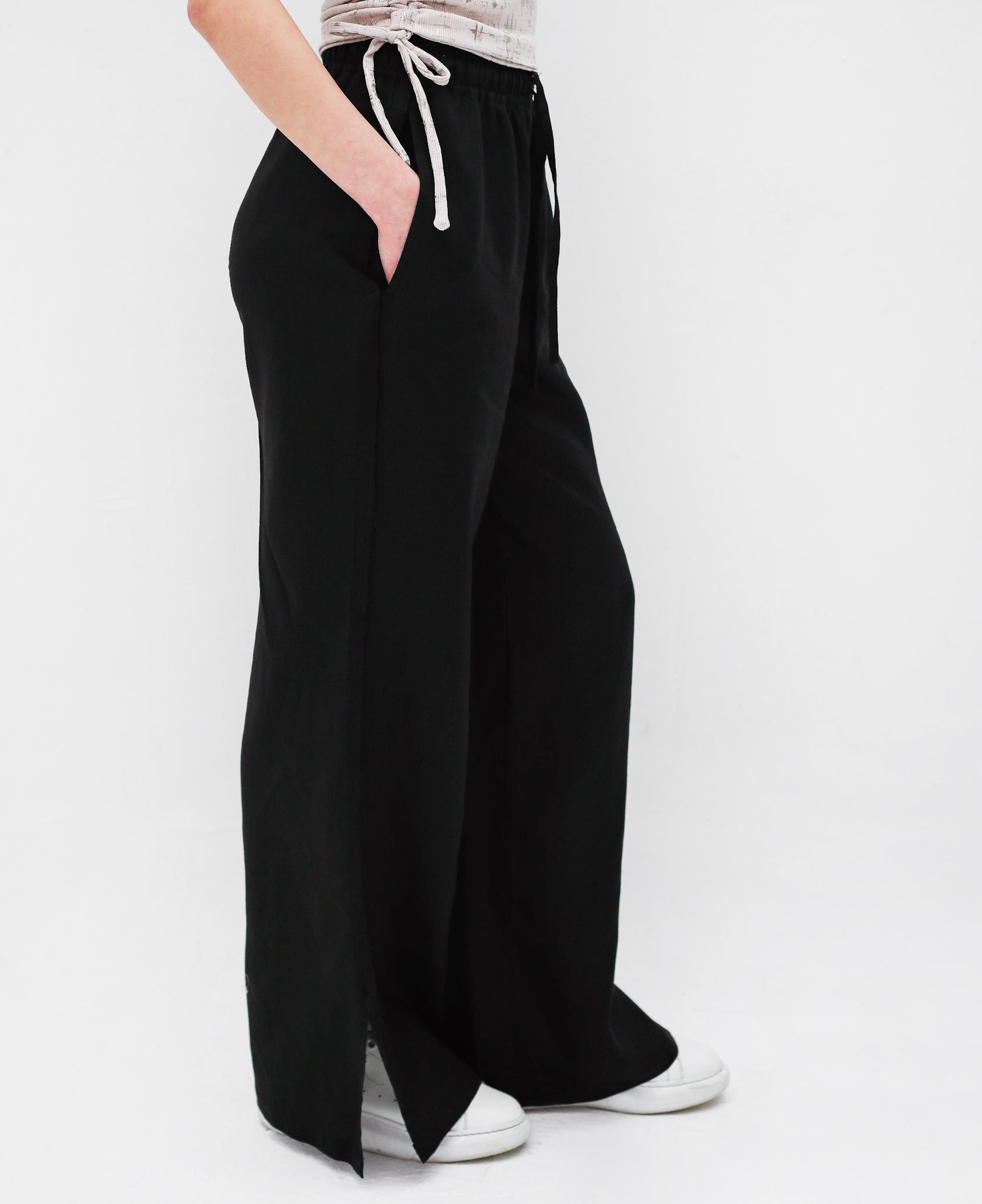 TAMAA Edit Linen Black Pants - Adults