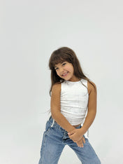 Adjustable Gilded Tank Top White - Kids